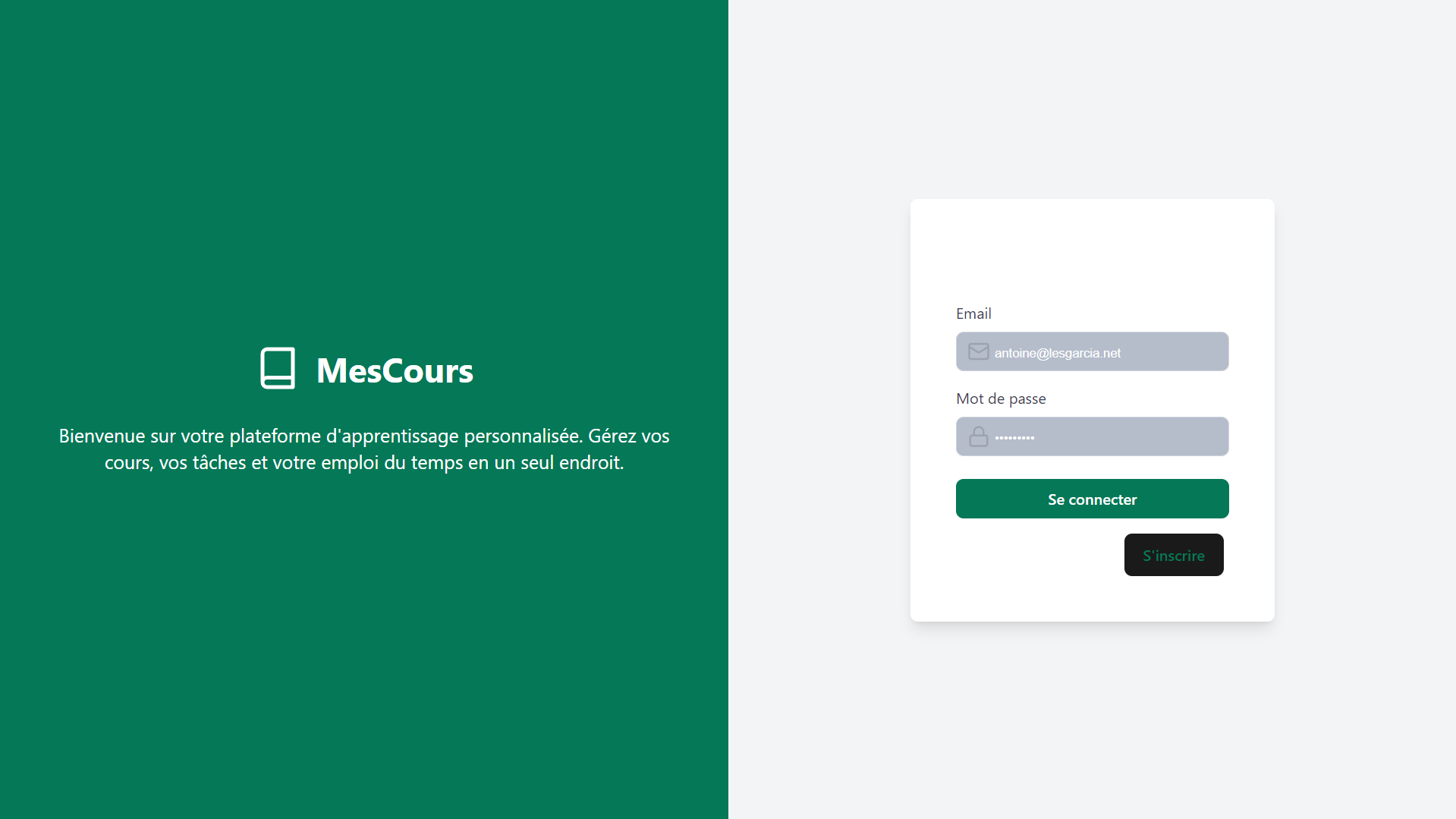 Image principale du projet MesCours